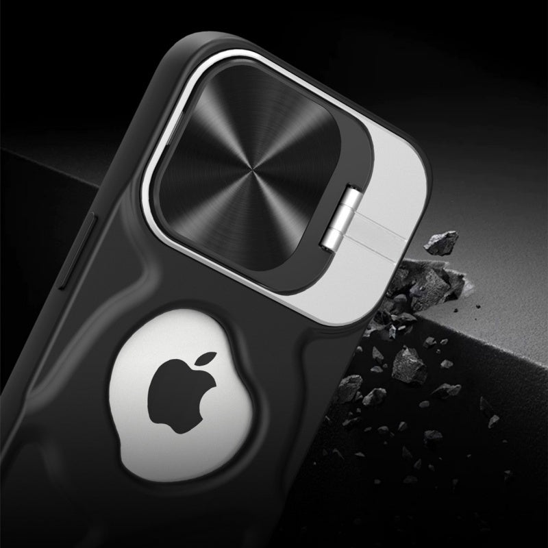 CD Groove Texture，Hidden Lens Stand，MagSafe-Ready iPhone Case