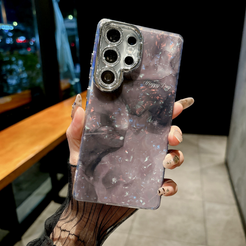 Shiny Laser Back Cover, Lens Protector Samsung Case