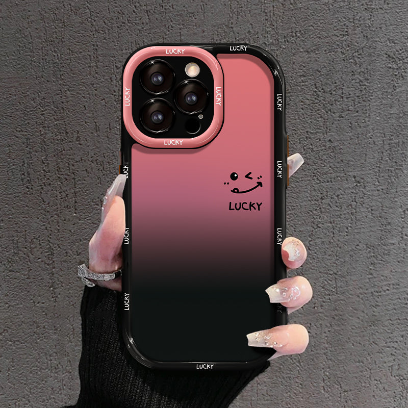 Gradient Matte iPhone Case – LOVE YOU & LUCKY Smiley Designs
