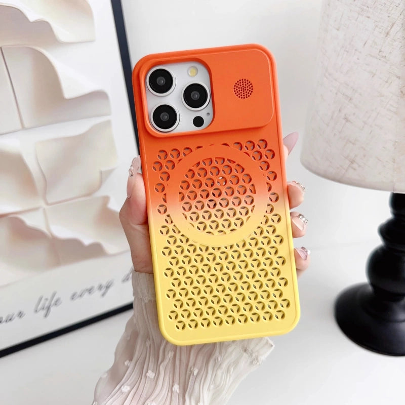 Gradient Cooling iPhone Case with Aromatherapy Slot and MagSafe Support
