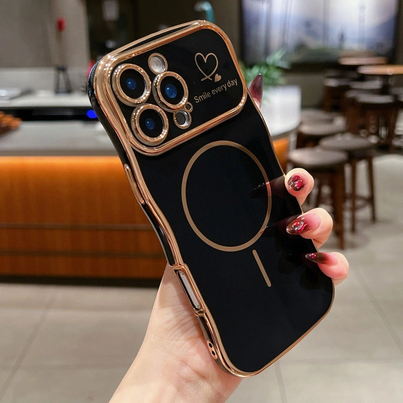 Smile Every Day Case + Magnetic Ring | Wavy Edge iPhone Cover