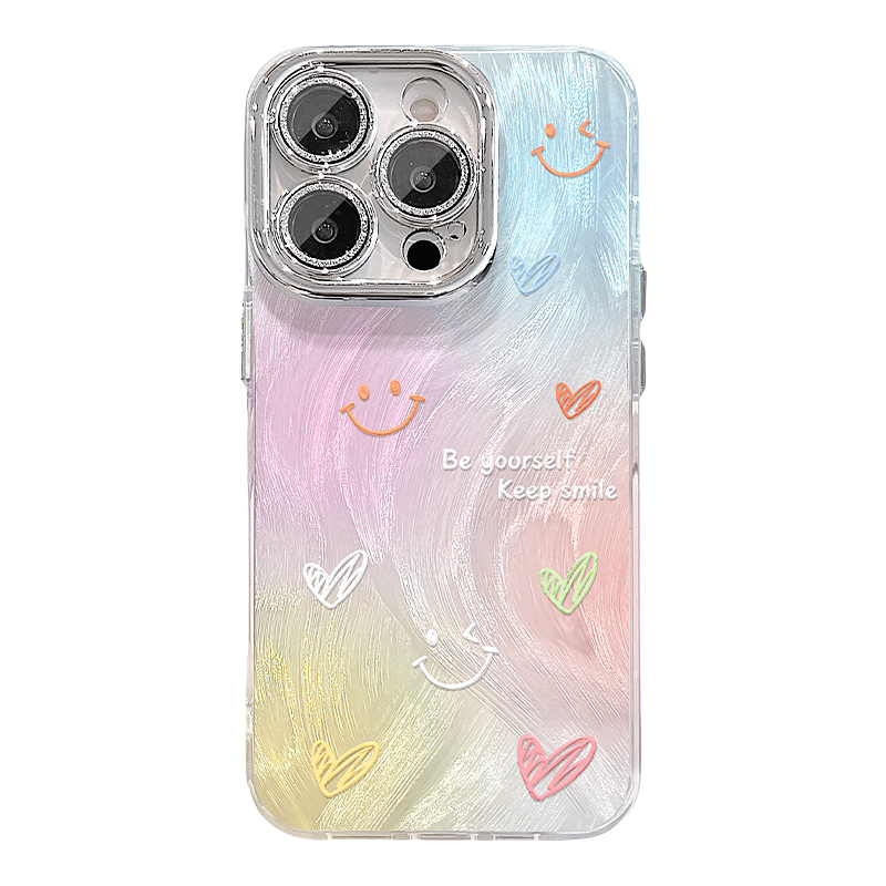 Radiant Rainbow Smiley Case with Detachable Bracelet Strap