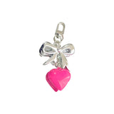Hot Pink Glitter Leopard Heart Case – Hand & Crossbody Strap